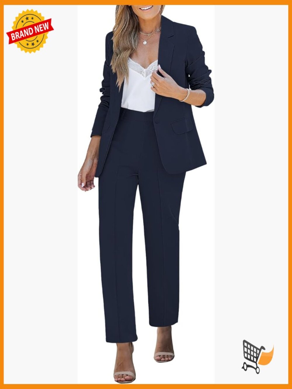 Women's 2 Piece Blazer Pants Suit Set Dressy Business Work Outfits